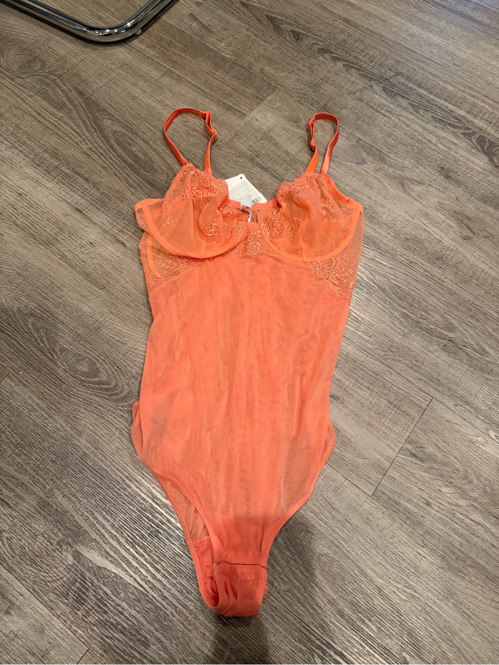 NWT La Perla Coral Lace Sheer Bodysuit